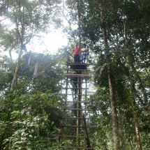 Tower of the 12 meter high swing
